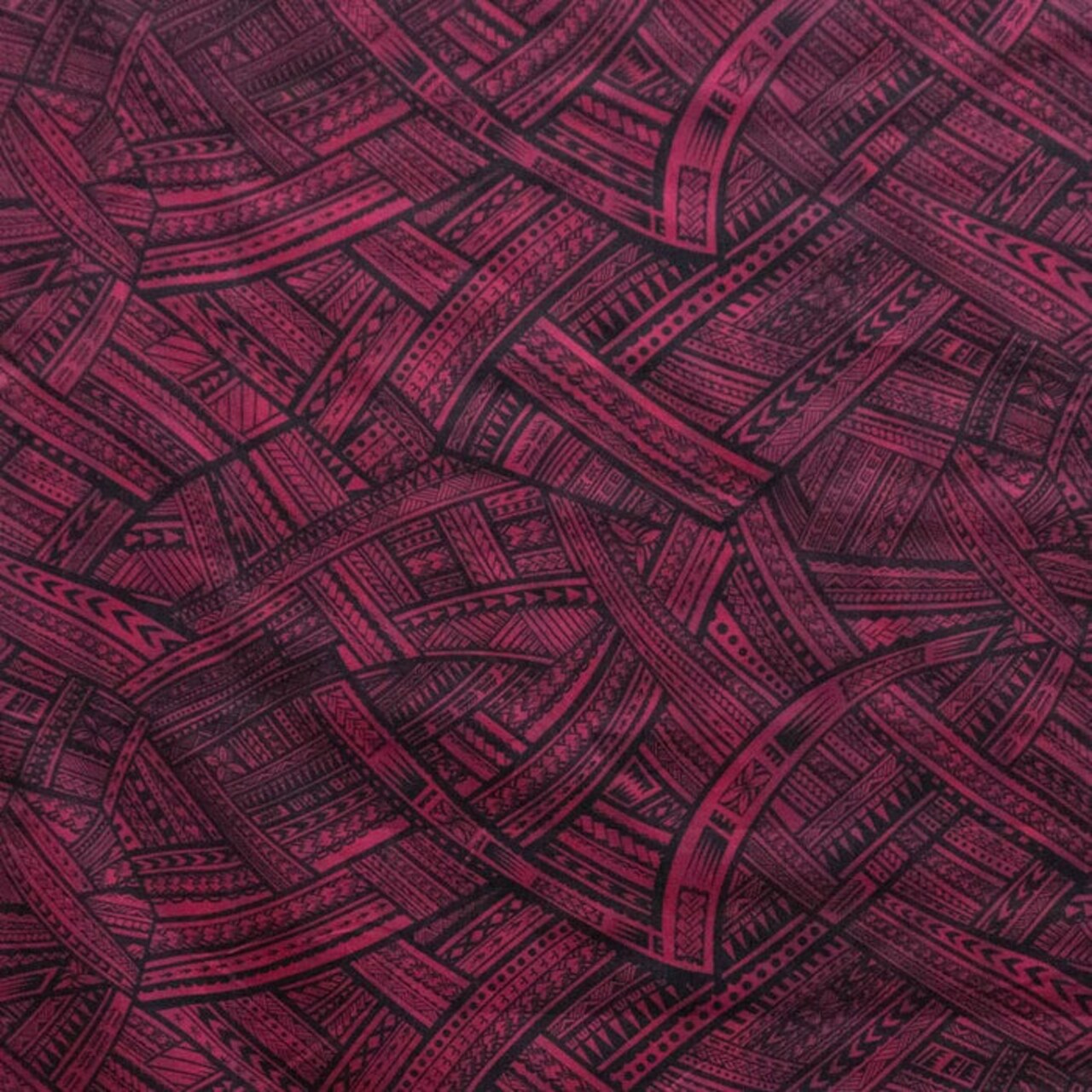 1 Yard Traditional Polynesian Tattoo Fabric, 60 Inches Width, 100% Polyester Fabric for Crafts & Decor